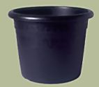 black etrusco pot - low type